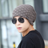 New style, cashmere and warm men's hat for autumn and winter outdoor knitted caps