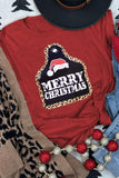 MERRY CHRISTMAS Leopard Frame Graphic Tee